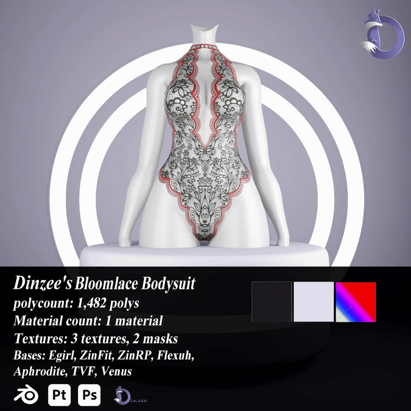 Dinzee's Bloomlace Bodysuit Dinzee's Bloomlace Bodysuit